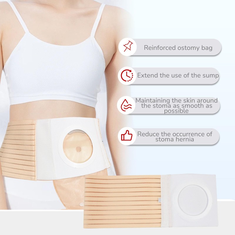 DERAYMI Stoma Belt for Men Women Abdominal, Elastic Stoma Support