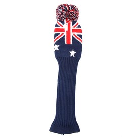 CENPEK Stripes Knitted Golf Club Head Covers 3 Piece Set 1 3 5 Driver and Fairway HeadCovers Fits 460cc Drivers(Red)