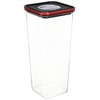 Pearl Metal HB-4487 Storage Container, Black x Red, 0.9 gal (2.8 L) Smart Seal Container, Square