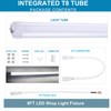 8FT LED Shop Light Fixture, 72W 6000K Frosted Cover, Fluorescent