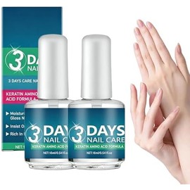Aceite para Cuidado de Uñas en 3 Días, Nueva Versión 2026 con Queratina, Hidrata y Fortalece Uñas, Aceite Reparador Ideal para Uñas Secas y Quebradizas (2 Pcs)