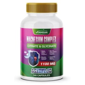 High Absorption Magnesium Citrate Supplement 140 capsules chelated COMPLEX