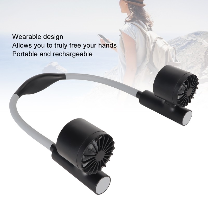 Bladeless Neck Fan Multifunction 360 Degree Cooling 3 Speeds Adjustment