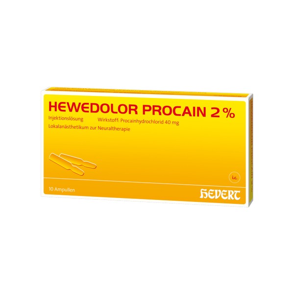Hewedolor Procain 2% Lokalanästhetikum zur Neuraltherapie, 10 pcs. Ampoules