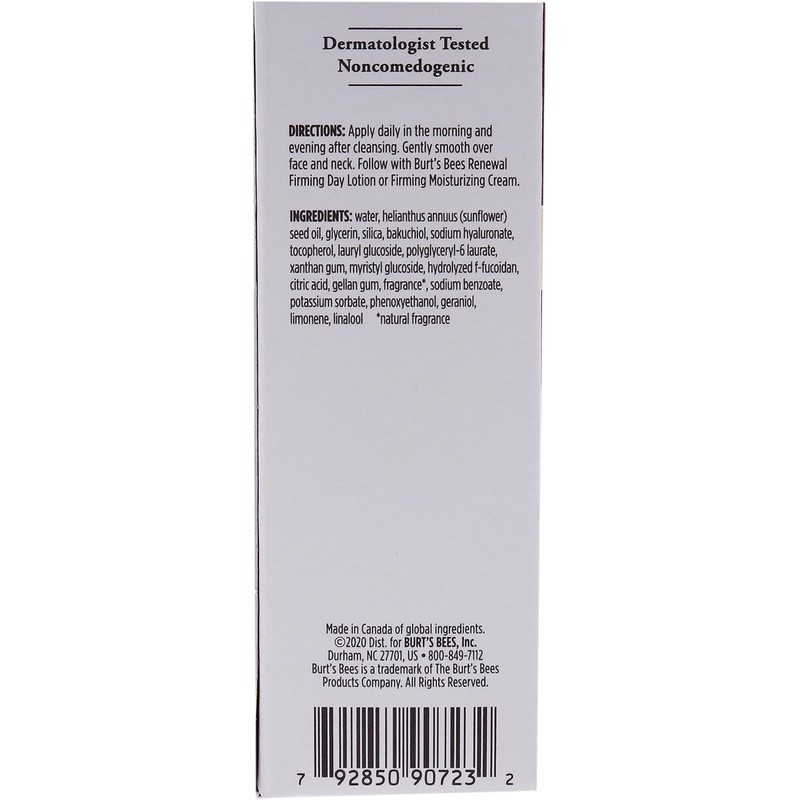 Burt's Bees Renewal Intensive Firming Serum, 1.1 Ounce Bottle