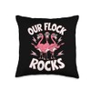 Our Flock Rocks Flamingo Guitar Pink Flamingo Costume Adult Throw