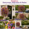 Lifelike Artificial Hanging Flowers for Outdoors – Faux Hanging Plants