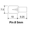 Rok Hardware Heavy Duty 3/16" (5mm) Shelf Pin Flat Spoon
