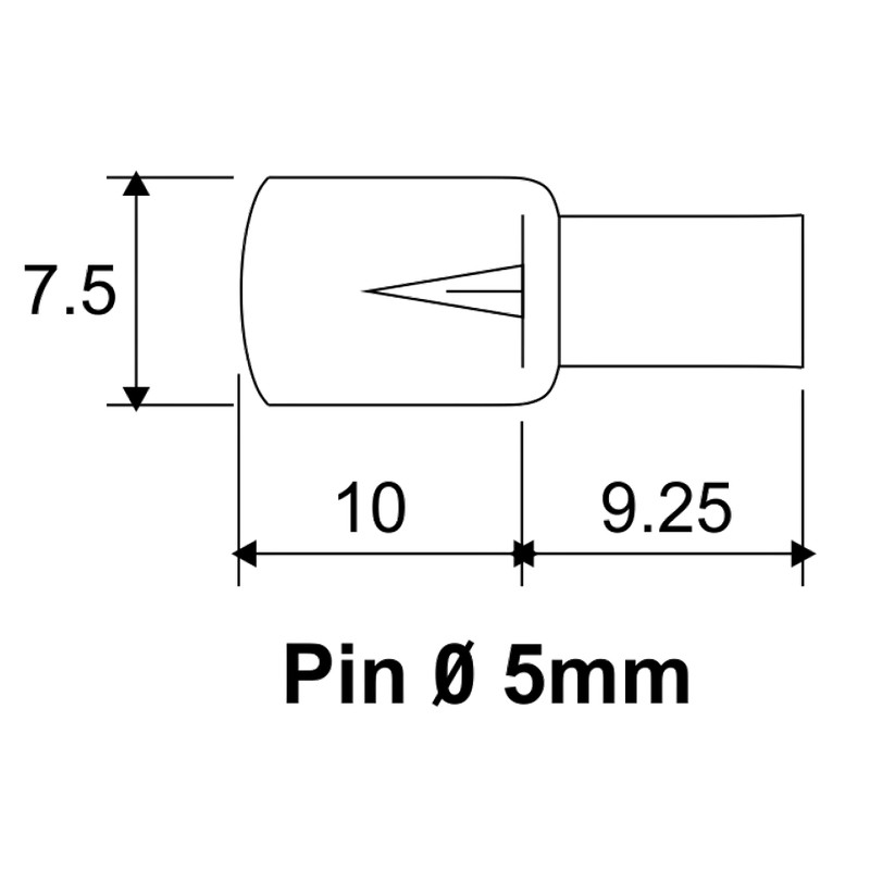 Rok Hardware Heavy Duty 3/16" (5mm) Shelf Pin Flat Spoon