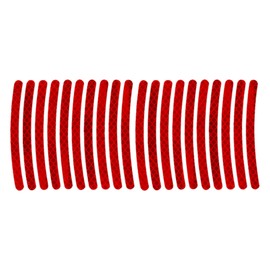 Lyxheth 20PCS Reflective Car Wheel Decorative Stripe Sticker, Car Stickers and Decals, Night Safety Warning Cars Stickers, Anti-Scratch Reflective Sticker for Cars (Red)