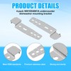 NQEUEPN 4pcs 5001DD4001A Dishwasher Mounting Clips, Under Counter Mounting Brackets