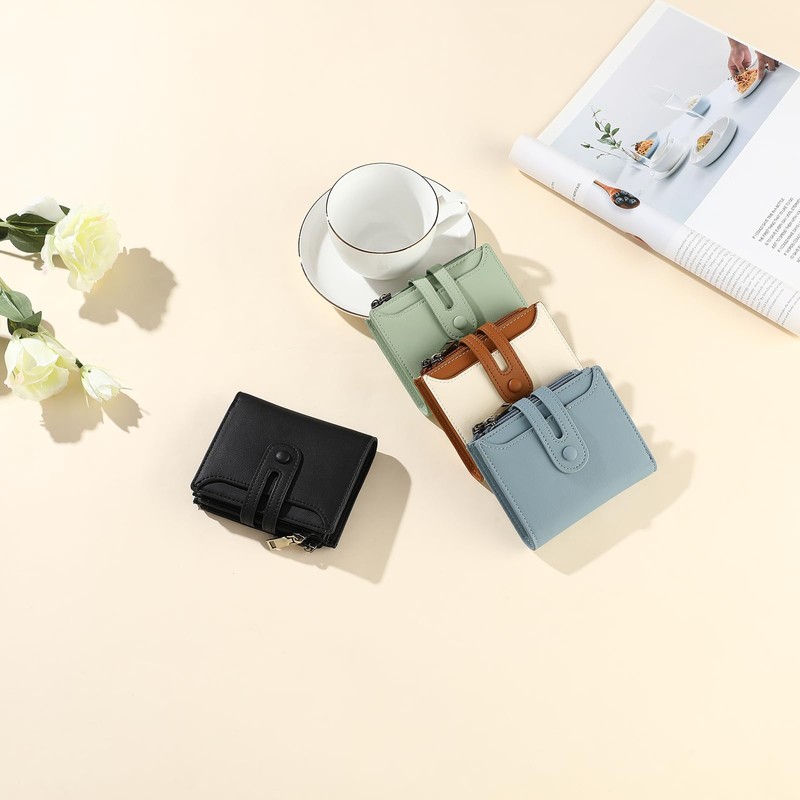 GAEKEAO Women's Small Purse with Coin Compartment and RFID Protection,