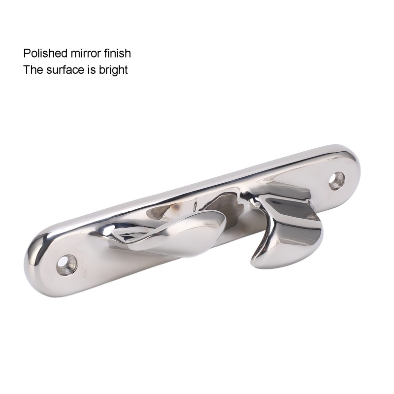 10in Bow Cleat 316 Stainless Steel Polished Mirror Finish Anchoring