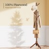 Pipishell Sturdy Wooden Coat Tree with 8 Hooks, 3 Adjustable