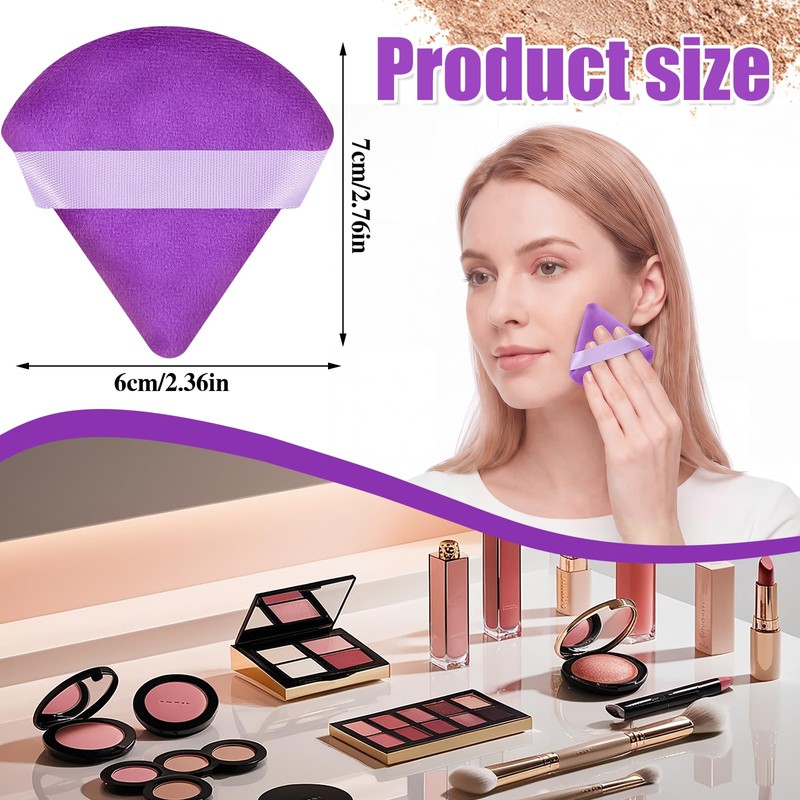 6 Pcs Powder Puff, Halloween Soft Triangle Makeup Sponge