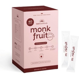 Monk Fruit Blend 40 Sobres de 3g | Endulzante Natural Sin Calorías | Con Eritritol | Perfecto para Dietas Keto | Sabor Suave | Ideal para Hogar y Restaurantes | Koya Health Foods