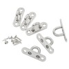 15-Pack 304 Stainless Steel Pad Eye Plate Hooks