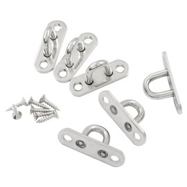 15-Pack 304 Stainless Steel Pad Eye Plate Hooks