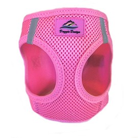 DOGGIE DESIGN American River Choke Free Reflective Step in Ultra Harness, Pink, XXL