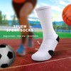 Speum Men's Athletic Socks with Anti-slip Cushioning Performance,Basketball Socks(5 pairs)