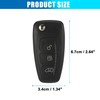 X AUTOHAUX 3 Key Button Car Key Fob Flip Key