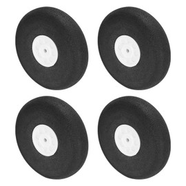 MECCANIXITY RC Airplane Wheels 1.77" OD x 0.44" T Aircraft Sponge Wheels Foam Wheel Replacement for DIY RC Model Plane 4 Pcs