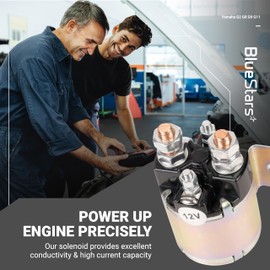 BlueStars (Updated) 12V Gas Golf Cart Starter Solenoid - Compatible with Yamaha G2 G8 G9 G11 G14 G16 Gas Golf Cart 1985-2002 4 Terminal Solenoid - Replaces JF2-H1950-00 JR3-H1950-00 J38-81950-01