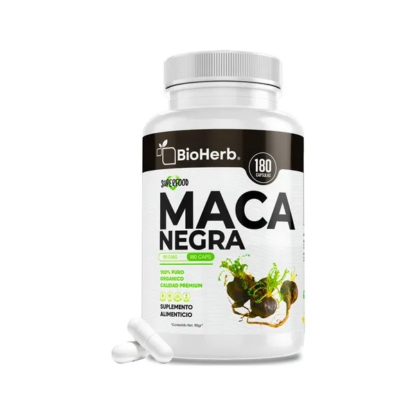 Suplemento En Capsulas Bioherb Maca Negra X 90g