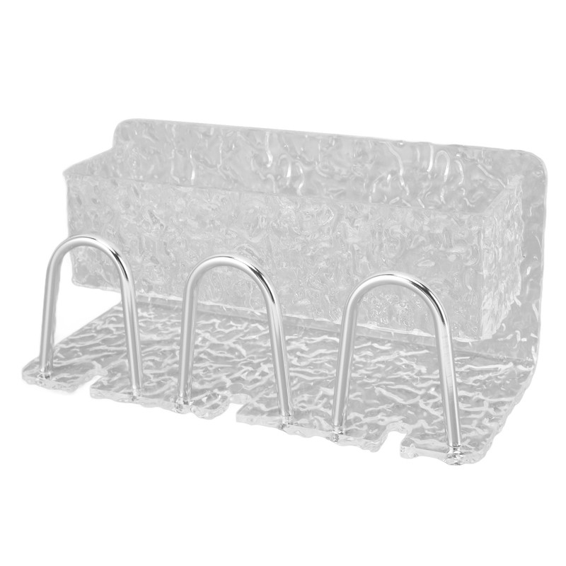 Water Ripple Toothbrush Holder Acrylic Punch Free Wall Mount Toothbrush