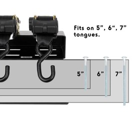 Scout Brackets - Tongue Bracket - Ratchet Straps - Trailer - Size: 6" Bolts