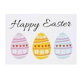 Azeeda 'Happy Easter' Temporäres Tattoo - Hautfreundlicher & Ungiftiger Abziehbild · Wasserfest (TO00082001)