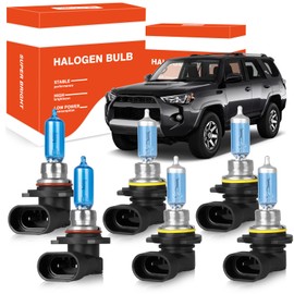 OQSNCV Fit for Toyota 4Runner 2003 2004 2005 Halogen Headlight Bulbs, 9005 High Beam + 9006 Low Beam+ 9006 Fog Headlight Headlamp Replacement Bulbs Kit, Pack of 6