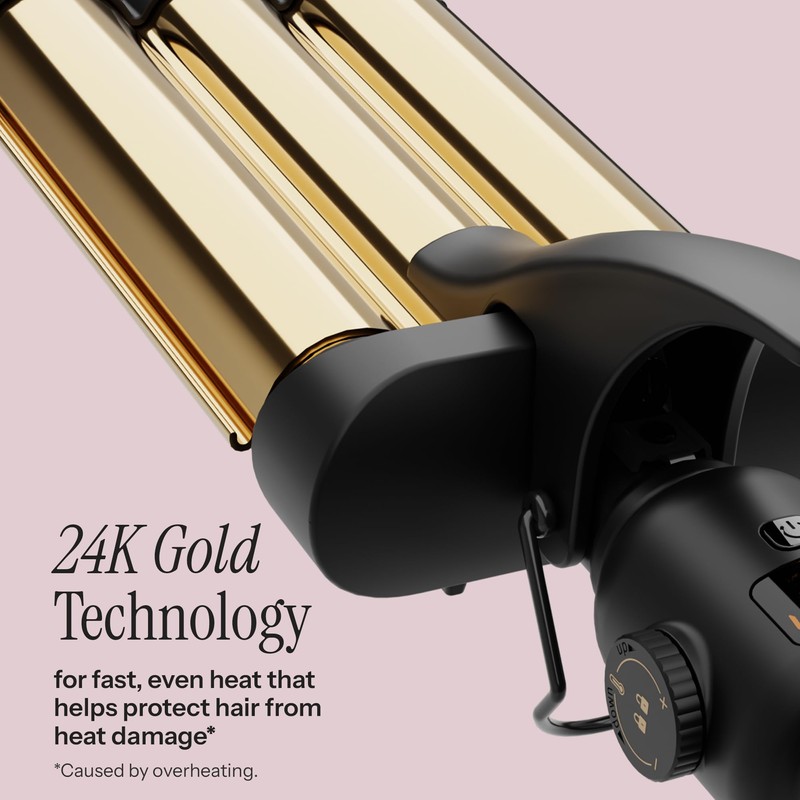Hot Tools Pro Artist 24K Gold Digital 3 Barrel Hair