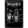 Blechschild 30 x 20 cm Bramble Cocktail Recipe - DekoNo7