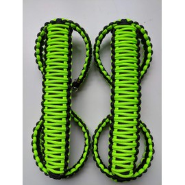 Happy Jeepinit Paracord Roll Bar Grab Handles for Wrangler Vehicles, Set of 2, Pick Your Colors (JK Front Roll Bar, Lime Green)