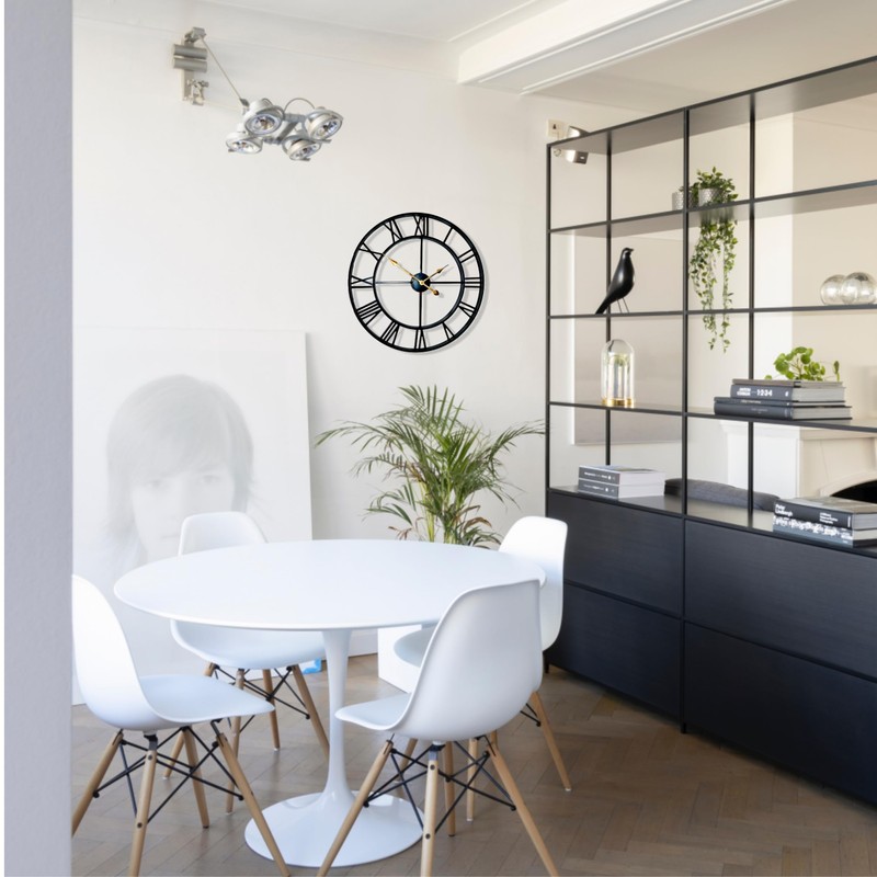 Evursua 24 inch Thicken & Heavy Large Metal Wall Clocks