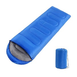 Wind Tour 3 Season Lightweight Waterproof Sleeping Bag Indoor & Outdoor Spliceable Single Sleeping bag 1.0kg for Hiking Backpacking Camping Traveling (Blue)