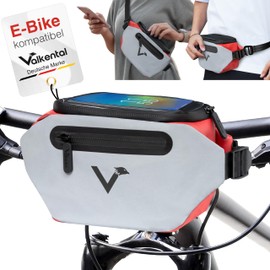 Valkental® - Klickfix 3-in-1 Bicycle Bag Handlebar Compatible | Fully Reflective & Waterproof - Suitable as Handlebar Bag & Bum Bag | 4L Volume | Handlebar Bag Bicycle Klickfix | Handlebar Bag Ebike