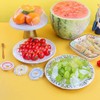 Loopunk 100 Pieces Reusable Colourful Plastic Food Protective Lids for
