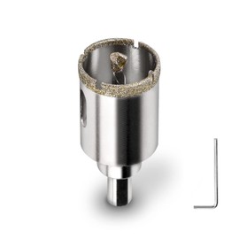 Glass Drill Hole Saw 22 mm, Drill Hollow Drill Bit with Hex Shank for Glass Tile Ceramic Marble Granite