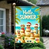 BlissYard Welcome Summer Garden Flag 12x18 Inch Double Sided Beach