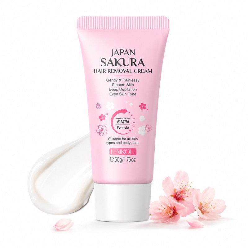 Sakura Hair Removal Cream for Smooth Skin – Gentle Fast-Action