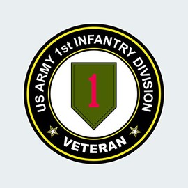 fagraphix 1st Infantry Division Veteran Sticker Decal Self Adhesive Big red one The Fighting First 1.25" Wide