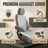 JDDRY Car Front Seat Armrest Covers Vinyl Leather,Car Armrest Protectors,Auto