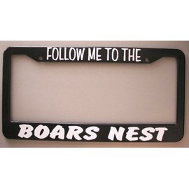 Boars Nest LICENSE PLATE FRAME 6X12 DUKES OF HAZZARD GIFT FAN REDNECK SOUTHERN REBEL SOUTH MOONSHINE NASCAR BO LUKE COOTER DAISY BOSS HOGG ROSCO JESSIE GENERAL LEE BAR BEER CAR FITS DODGE FORD CHEVY
