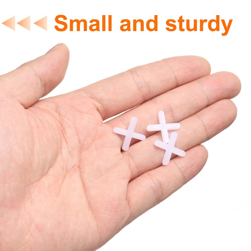 sourcing map 100pcs Tile Spacers 3mm Hard Plastic Cross Tiles