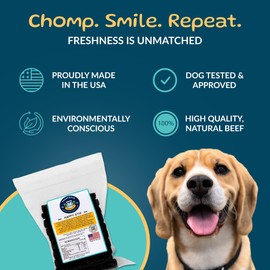 TREATOPIA Omaha Sticks Beef Dog Treats, 16 Oz Bag - All-Natural, Sustainable, Healthy, High Protein, Hand-Trimmed, Slow-Roasted, Made in The USA, Nutritious, No Additives, No Fillers