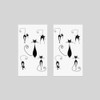 Oottati Small Cute Temporary Tattoo Kitten Cat Neck Hand (Set