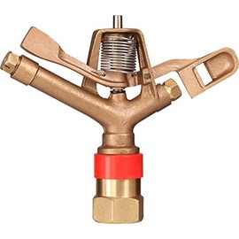 IrrigationKing RK-40F 1" FNPT Brass Impact Sprinkler with Nozzles - 9/32" x 3/16", NPT Female, 40.6 GSM Maximum Flow Rate