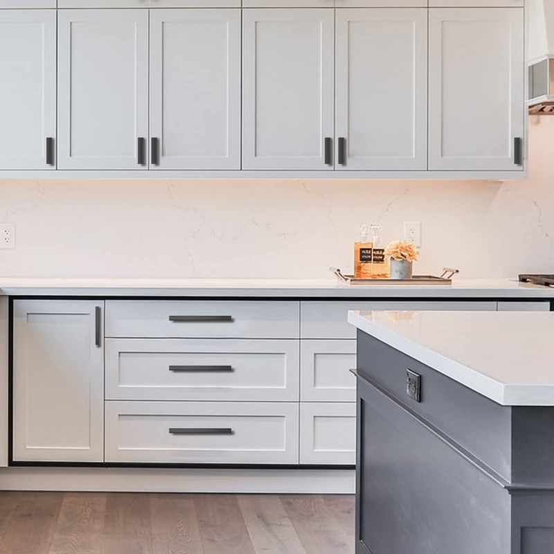 Amerdeco 10 Pack Matte Black 3 Inch(76mm) Hole Centers Kitchen